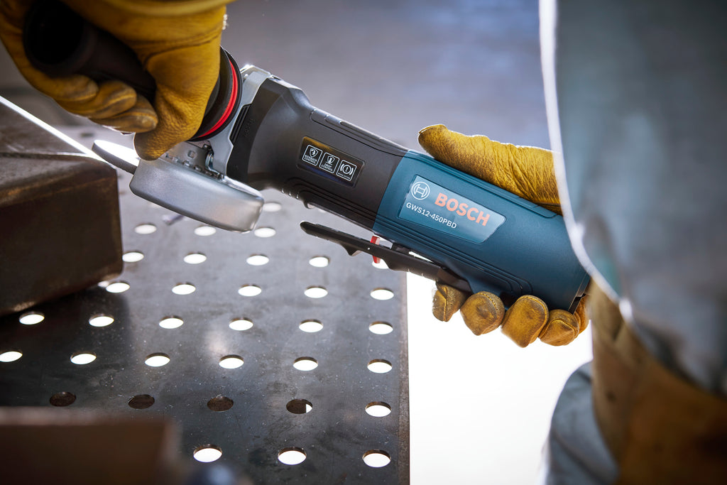 Bosch GWS12-450PBD 4 ½ In. Ergonomic Angle Grinder with No Lock-On Paddle Switch