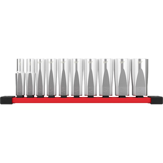 Milwaukee 10-Piece 3/8" SAE Deep Well Sockets with FOUR FLAT Sides | 48-22-9405