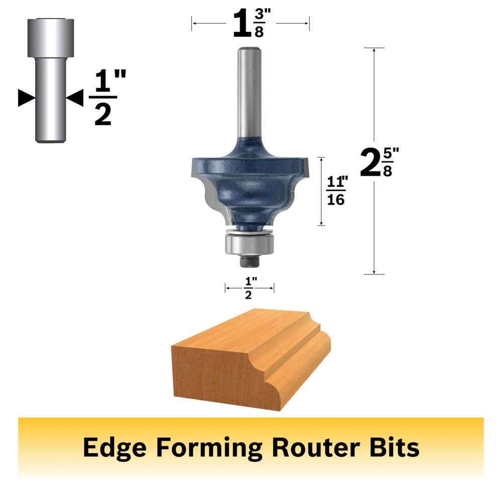 Bosch 85605M 1-3/8 In. x 11/16 In. Carbide Tipped Cove and Bead Bit