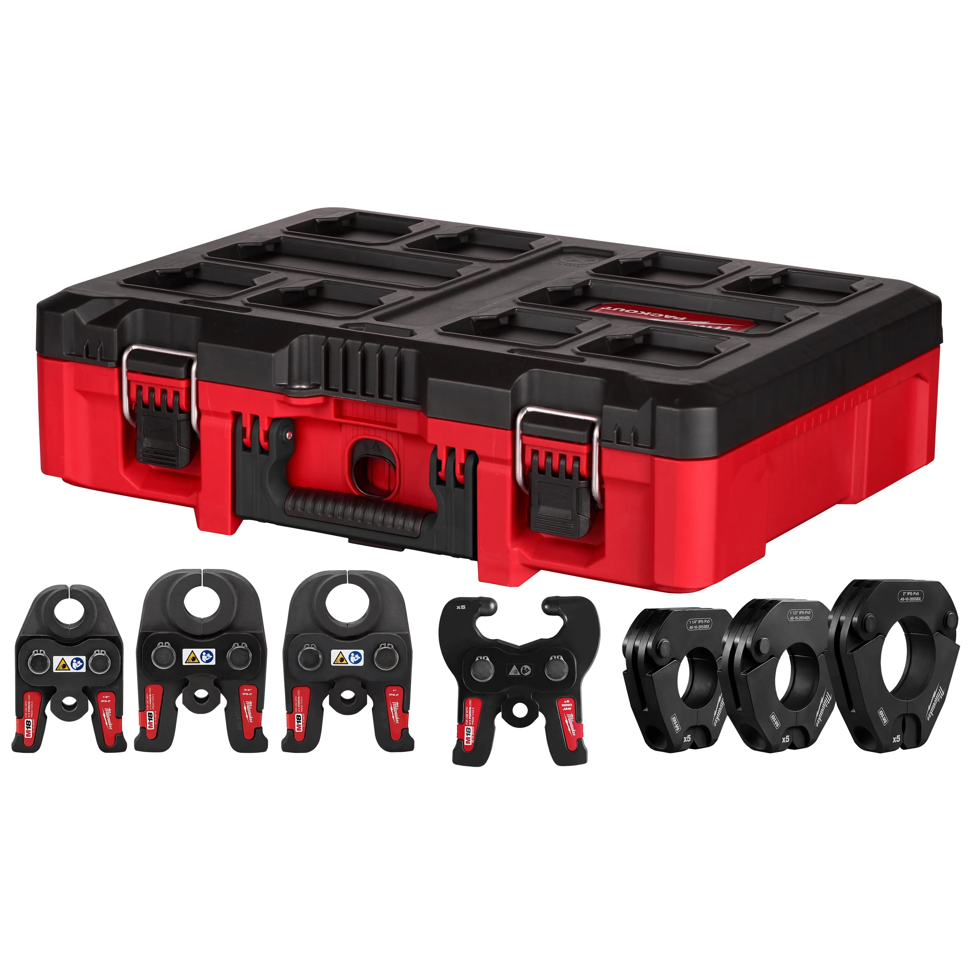 1/2" - 1" IPS-P Jaw & Pivoting Press Ring Kit for M12™ FORCE LOGIC™ Press Tool