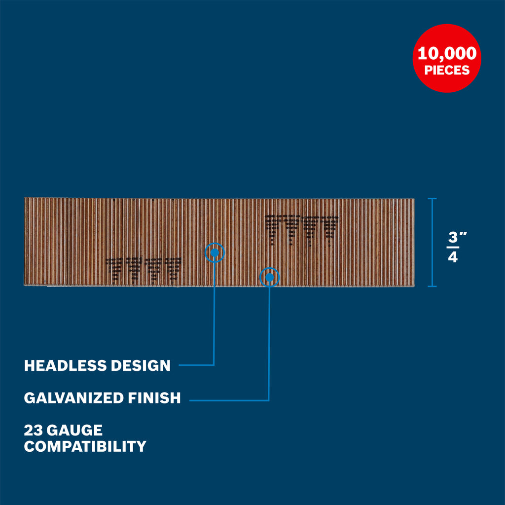 Bosch GNH23G075GV 3/4 In. 23g Pins - Galvsd (10,000 Count)