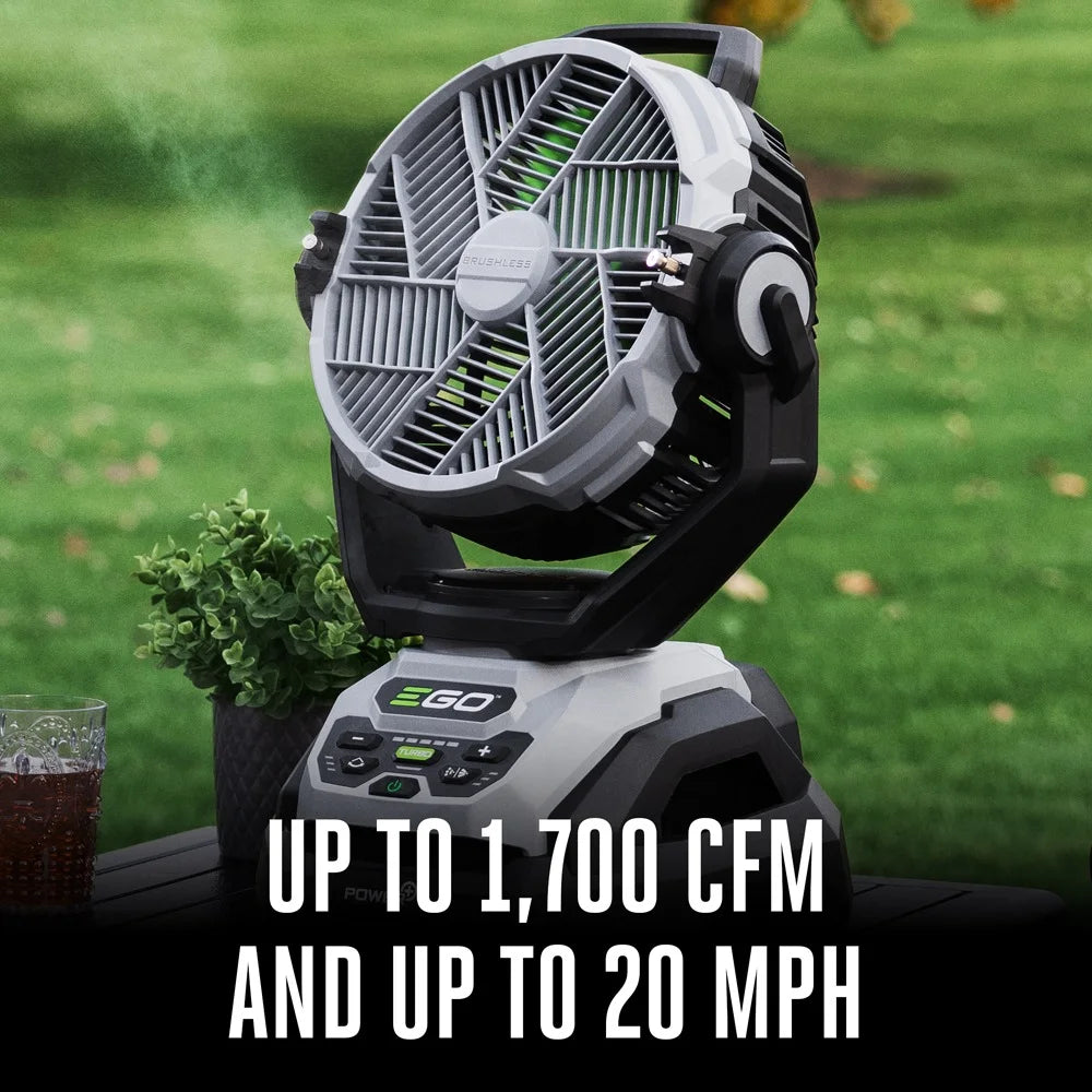 POWER+ 10" Oscillating Misting Fan