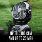 POWER+ 10" Oscillating Misting Fan