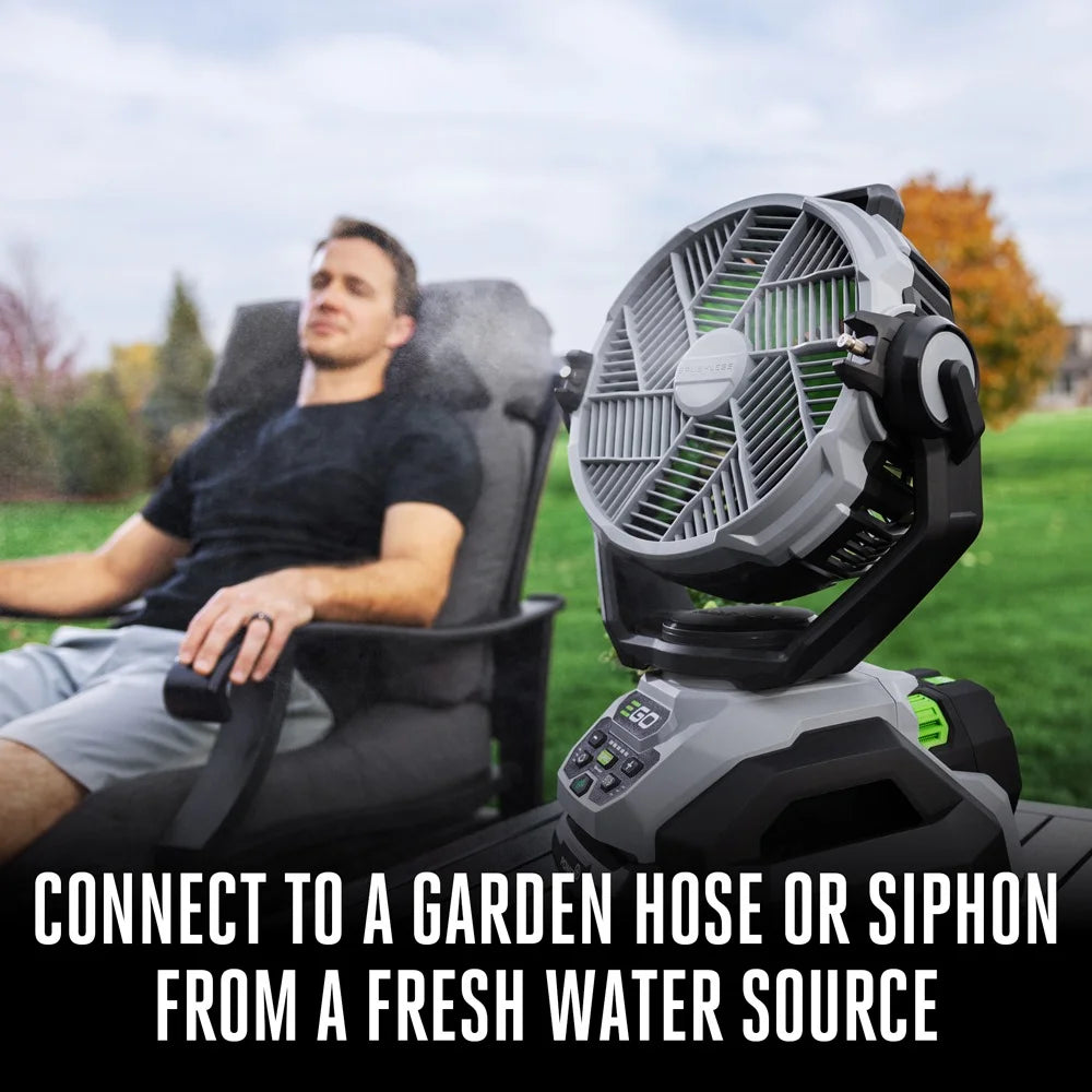 POWER+ 10" Oscillating Misting Fan