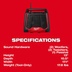 Milwaukee M18 BLUETOOTH JOBSITE RADIO + CHARGER | 2956-20