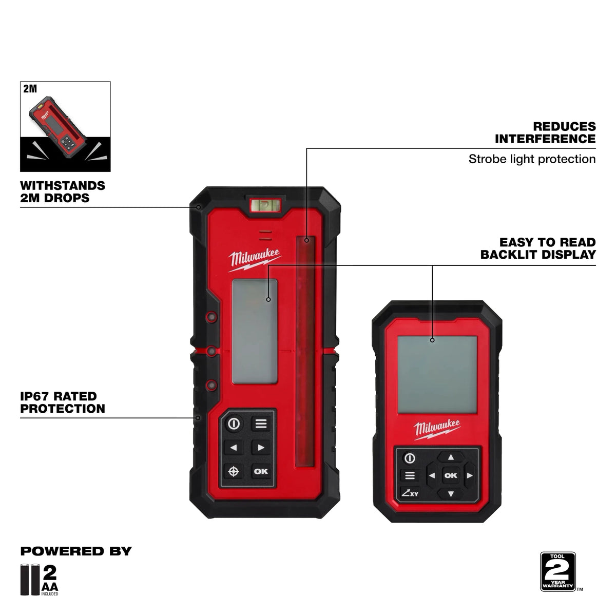 Milwaukee M18 Red Exterior Dual Slope Rotary Laser Level Kit with  Receiver, Remote, Grade Rod & Tripod | 3704-21T