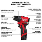 M12™ Subcompact Brushless 3/8" Drill/Driver