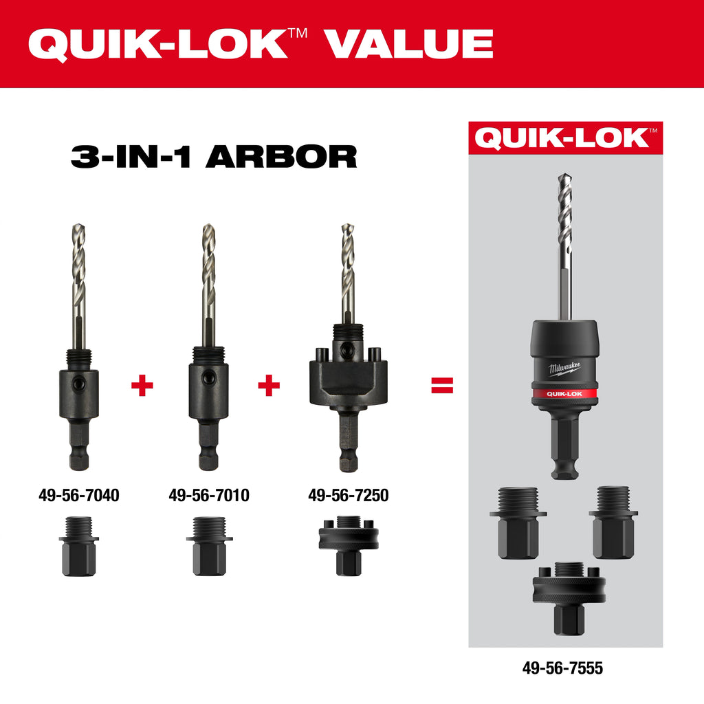 5PC QUIK-LOK™ Arbor Set