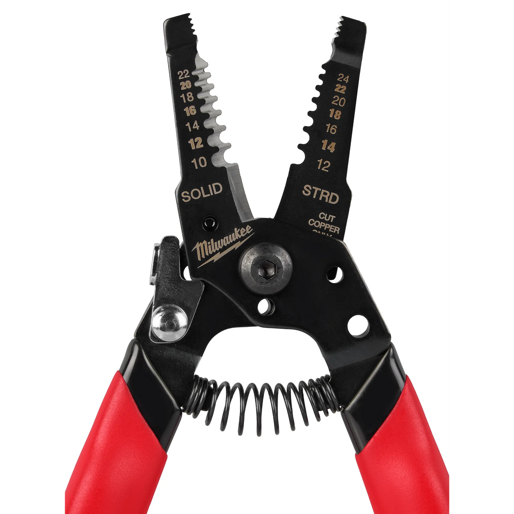 Milwaukee 10-24 AWG Compact Dipped Grip Wire Stripper & Cutter | 48-22-3043