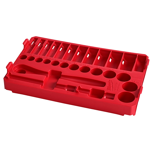 3/8” Drive 28pc Ratchet & Socket Set with PACKOUT™ Low-Profile Compact Organizer - SAE