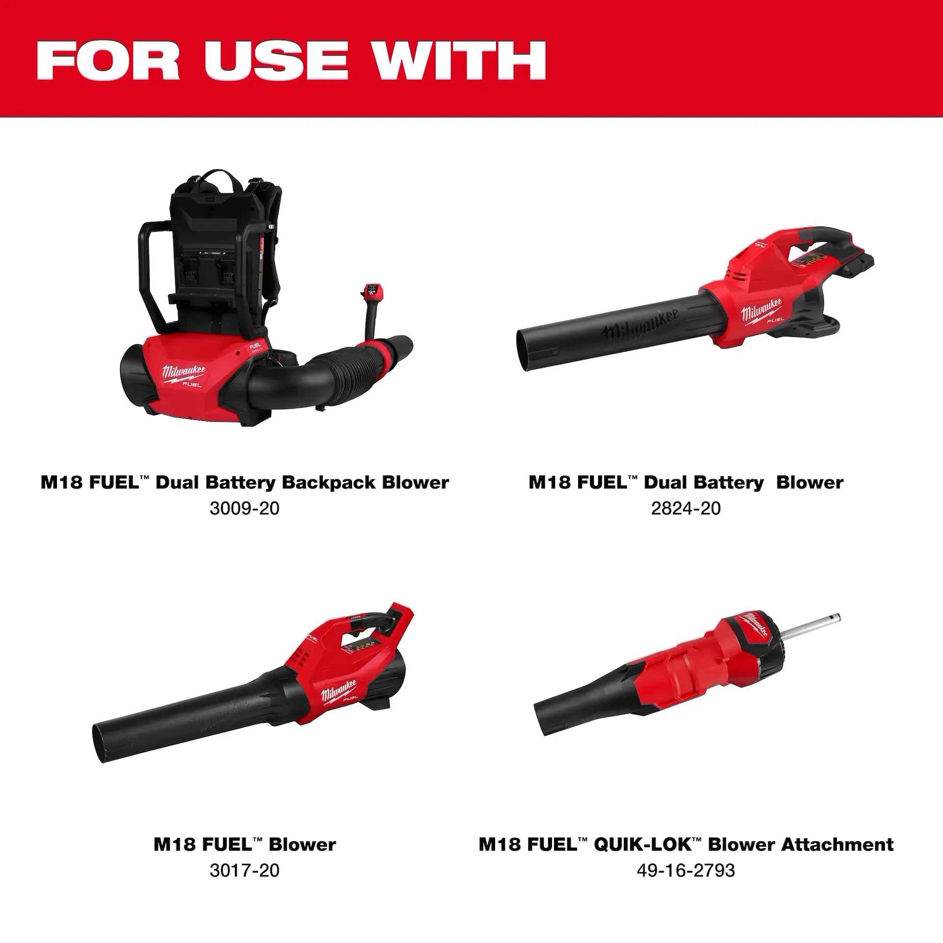 Blower Tapered and Flat Nozzle Attachment Kit