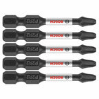 Bosch ITP2R2205 5 pc. Impact Tough 2 In. Phillips/Square #2 Power Bits