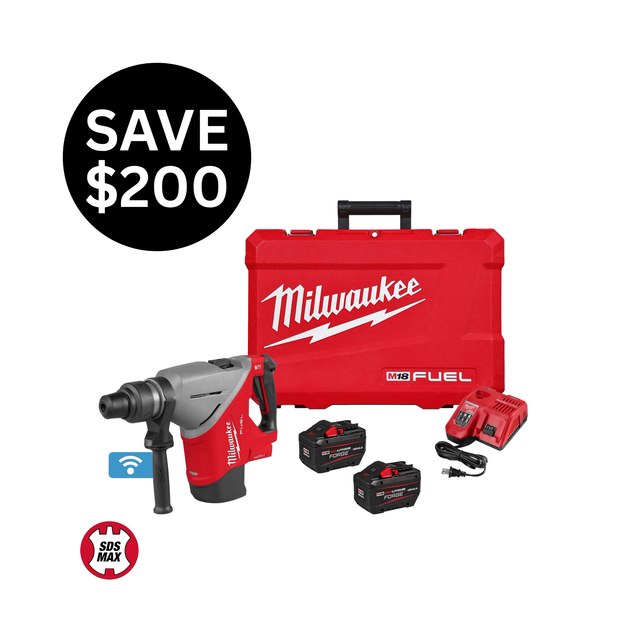 M18 FUEL™ 1-3/4" SDS MAX Rotary Hammer w/ ONE-KEY™