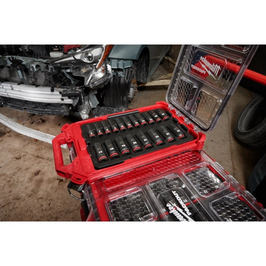 19PC SHOCKWAVE™ Impact Duty Socket 3/8” Drive MM Set with PACKOUT™