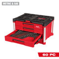 60pc. Metric & SAE Combination Wrench Set with PACKOUT™ 4 Drawer Tool Box