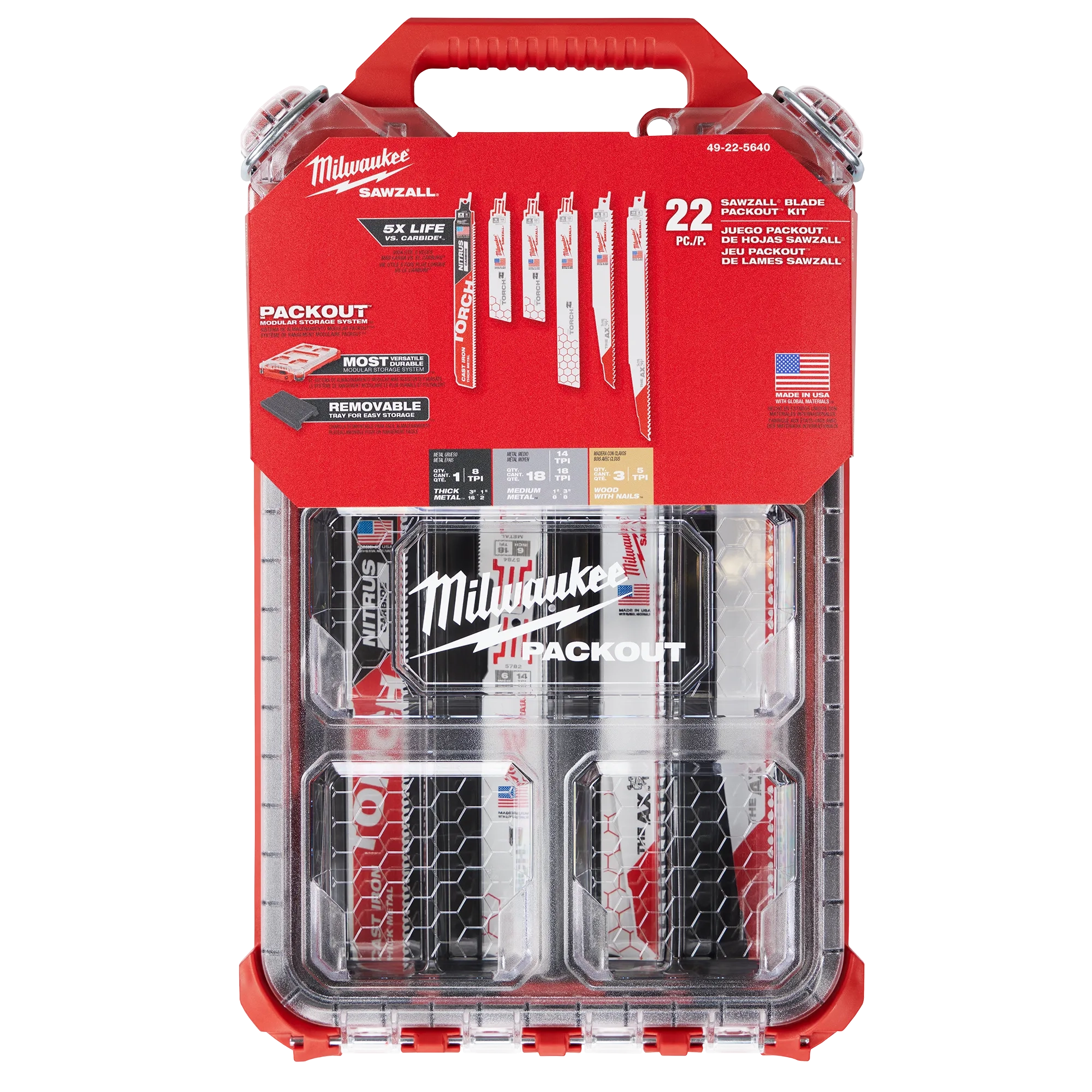 22PC SAWZALL® Blade PACKOUT™ Kit