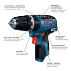Bosch GSB12V-300N 12V Max Brushless 3/8 In. Hammer Drill/Driver (Tool Only)