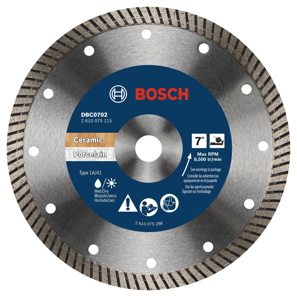Bosch DBC0702 7 In. Premium Specialized Turbo Rim Blade for Precise Cuts