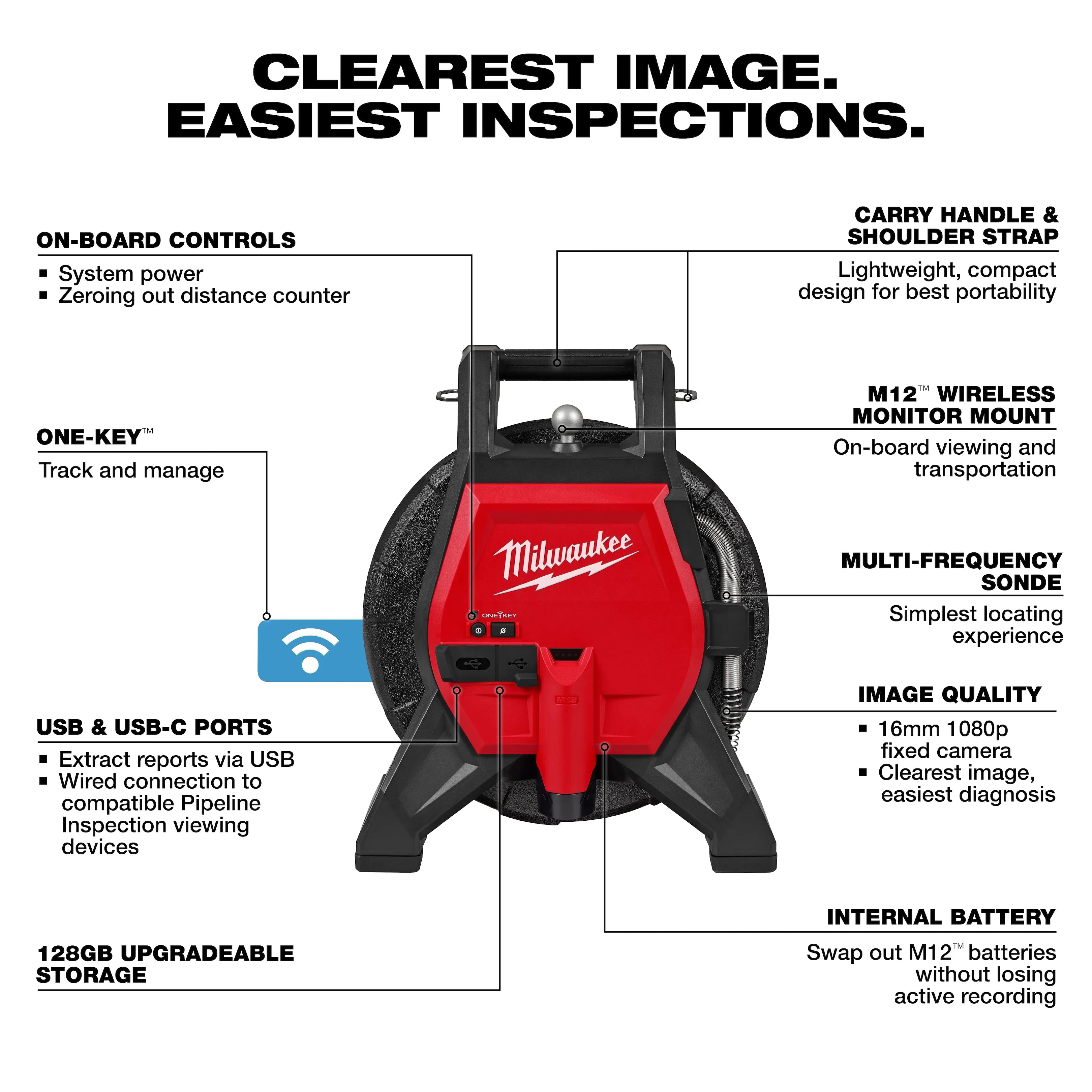 M12™ 65’ Ultra Flex Compact Inspection Camera Kit