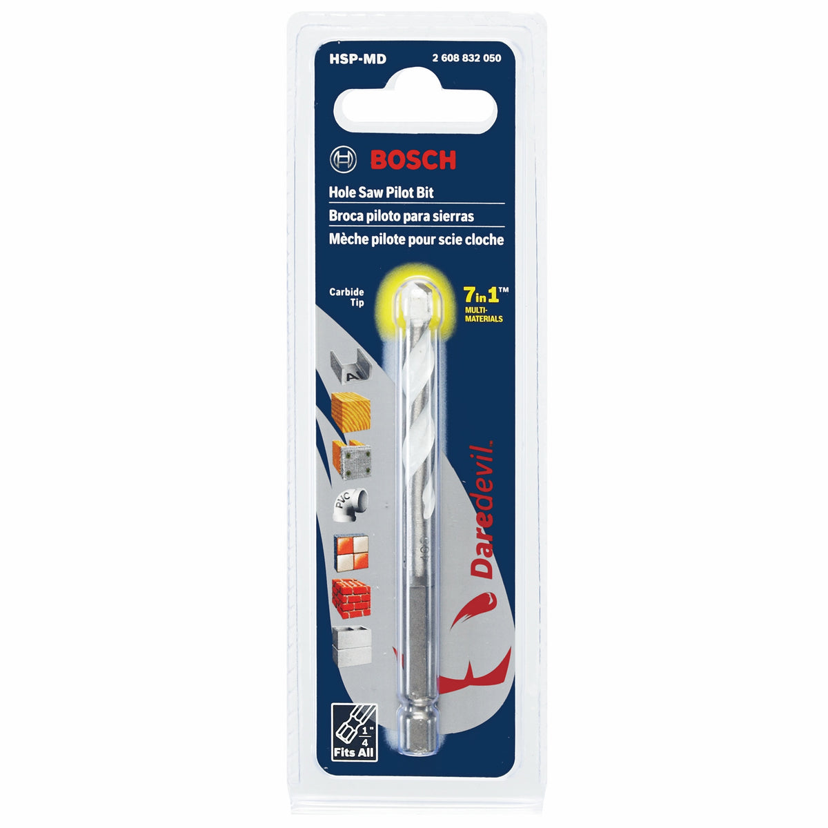 Bosch HSP-MD 1/4 In. Hex 4 In. Daredevil Multi-Material Pilot Bit