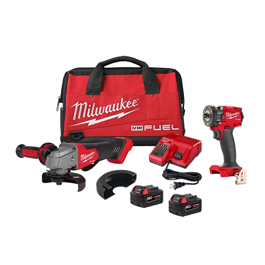 Milwaukee M18 FUEL Compact Impact Wrench and Grinder 2-Tool Combo Kit | 2991-22