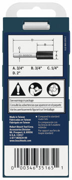 Bosch 85232MC 3/4 In. x 3/4 In. Carbide-Tipped Double-Flute Straight Router Bit