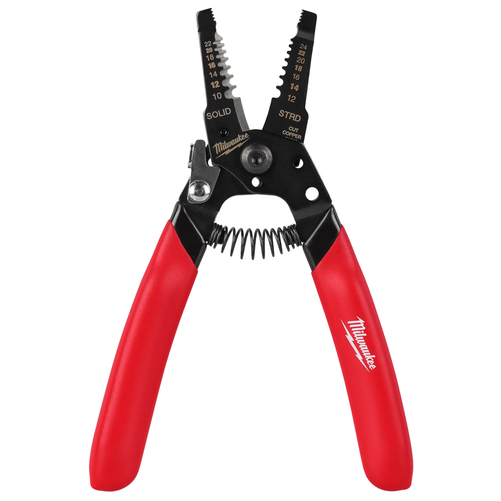 Milwaukee 10-24 AWG Compact Dipped Grip Wire Stripper & Cutter | 48-22-3043
