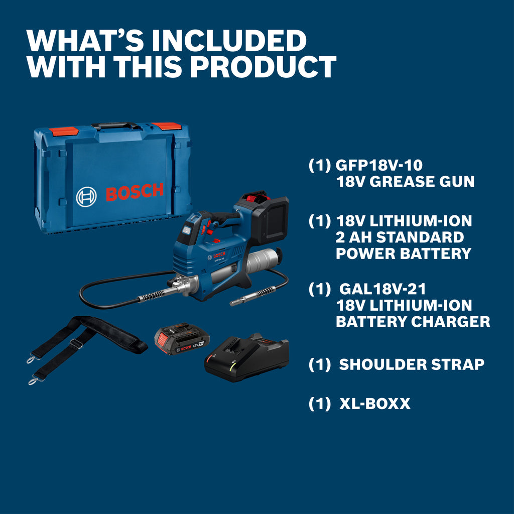 Bosch GFP18V-10L12 18V Grease Gun Kit