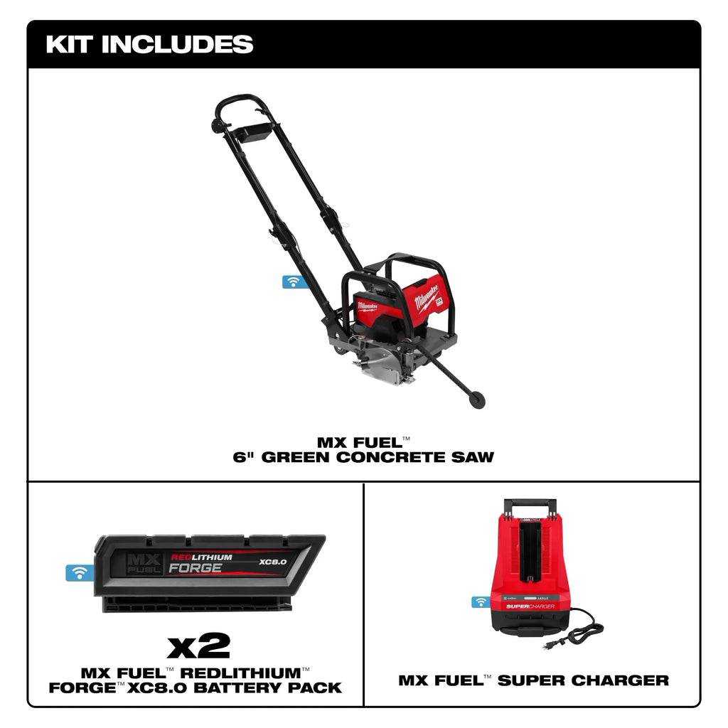 Milwaukee MX FUEL 6" Green Concrete Saw Kit | MXF316-2XC