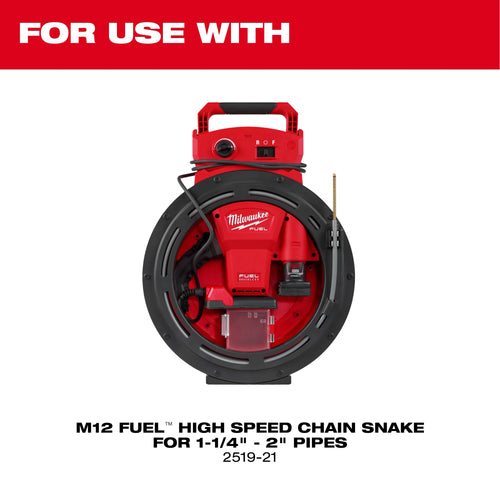 1-1/4" - 1-1/2" Carbide Chain Knocker for 1/4" Chain Snake Cable