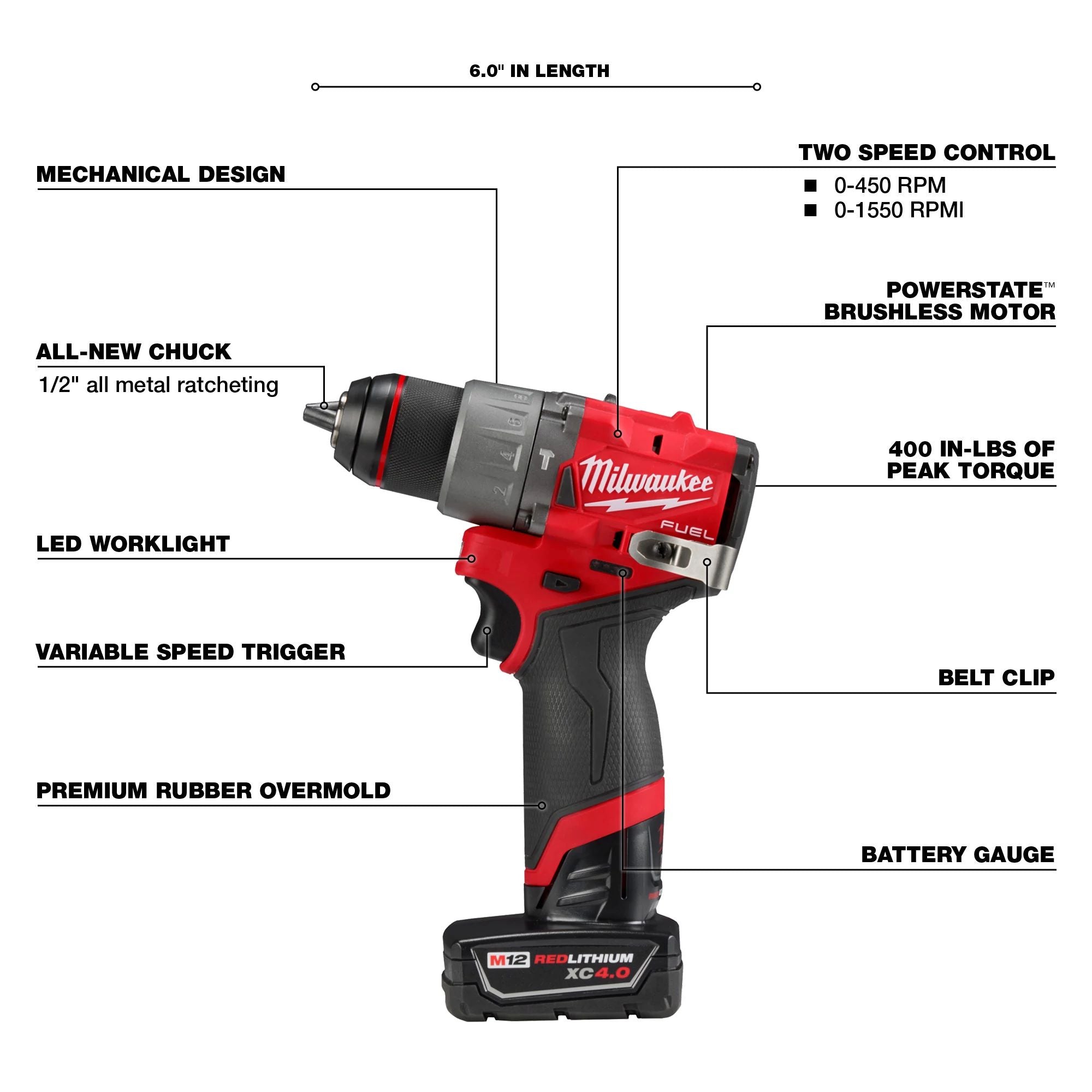 M12 FUEL™ 1/2" Hammer Drill/Driver
