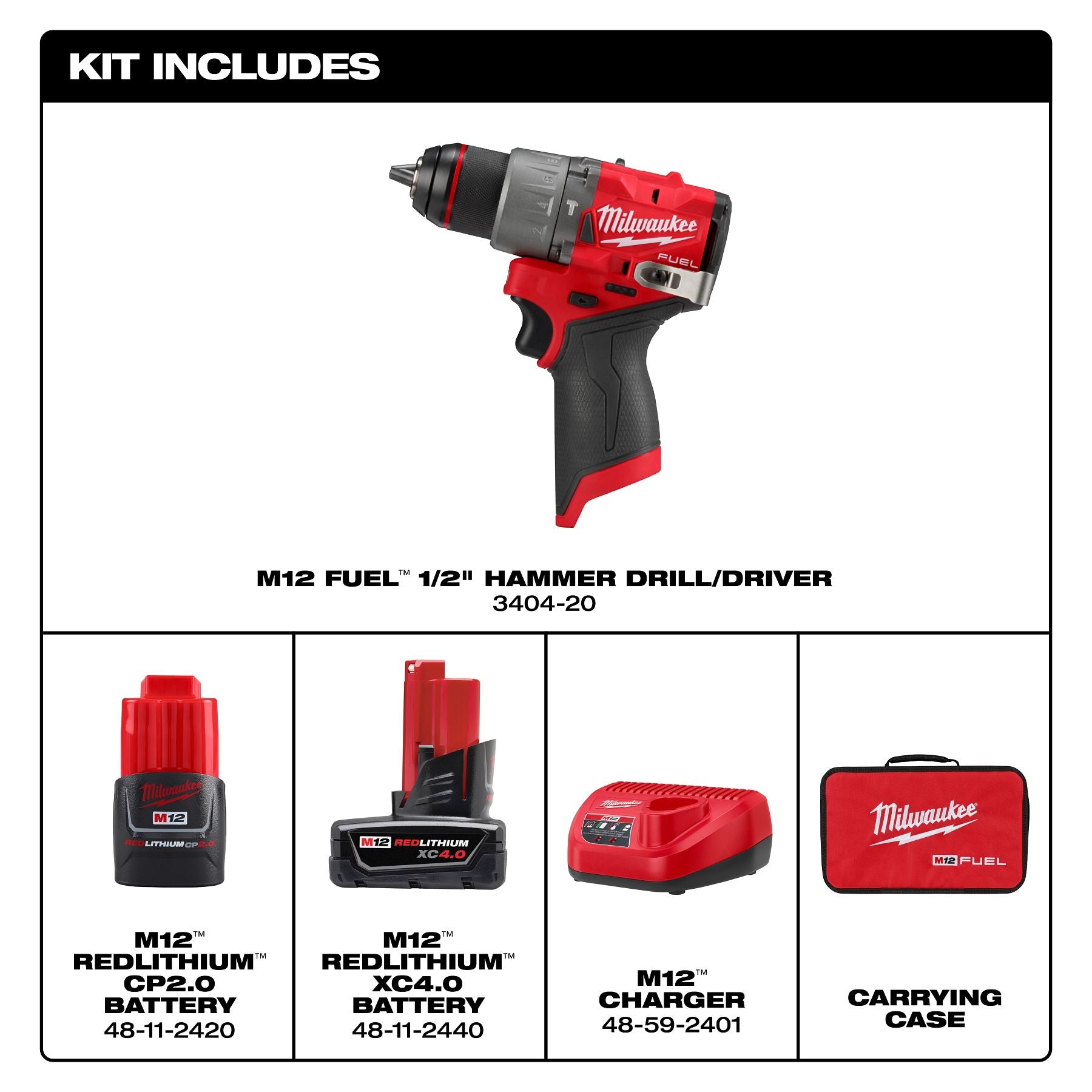 M12 FUEL™ 1/2" Hammer Drill/Driver