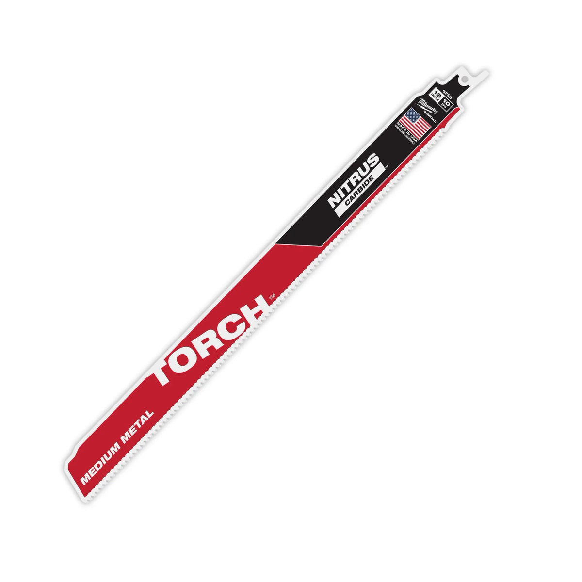 Milwaukee 12" 10TPI TORCH with NITRUS Carbide Teeth for Conduit and Strut 1PK | 48-00-6253