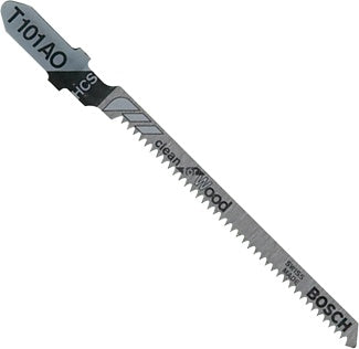 Bosch T101BR 5 pc. 4 In. 10 TPI Reverse Pitch Clean for Wood T-Shank Jig Saw Blades