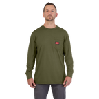 Milwaukee GRIDIRON Pocket T-Shirt - Long Sleeve - Green