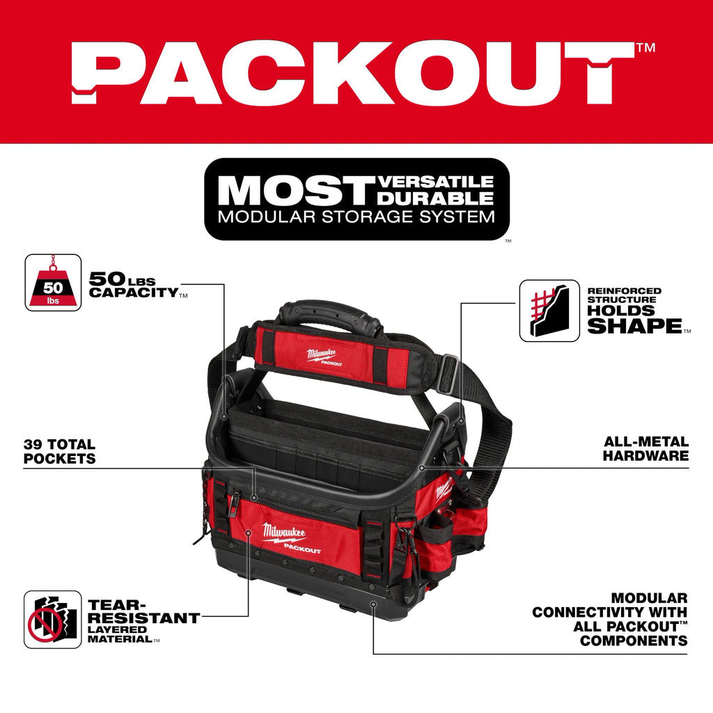 Milwaukee PACKOUT 15" Structured Tote | 48-22-8317