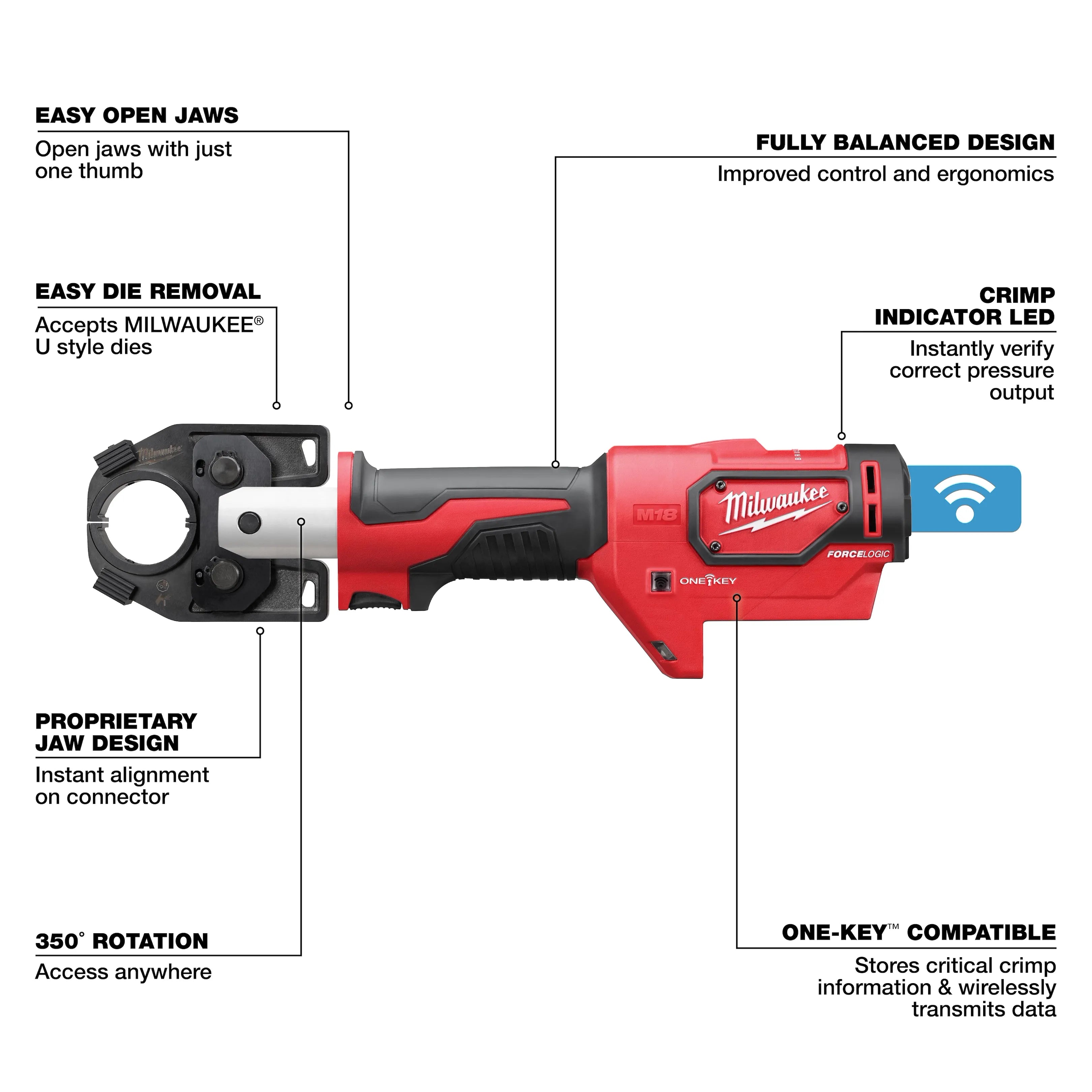 M18™  FORCE LOGIC™ 600 MCM Crimper