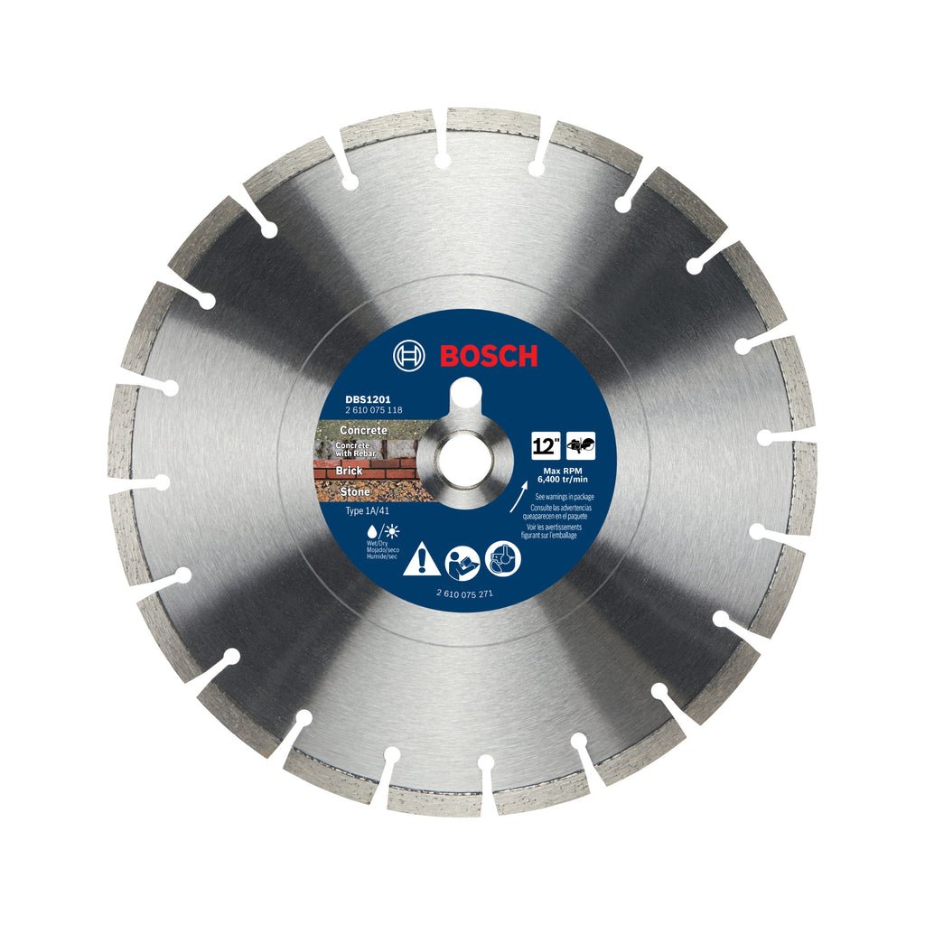 Bosch DBS1201 12 In. Segmented Rim Blade for Rough Cuts
