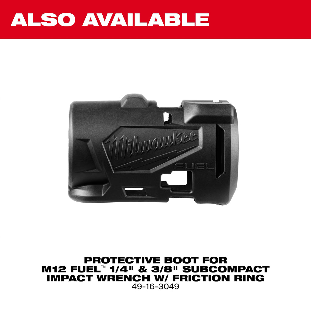 Milwaukee M12 FUEL 3/8" Subcompact Impact Wrench with Friction Ring – Configuration Options
