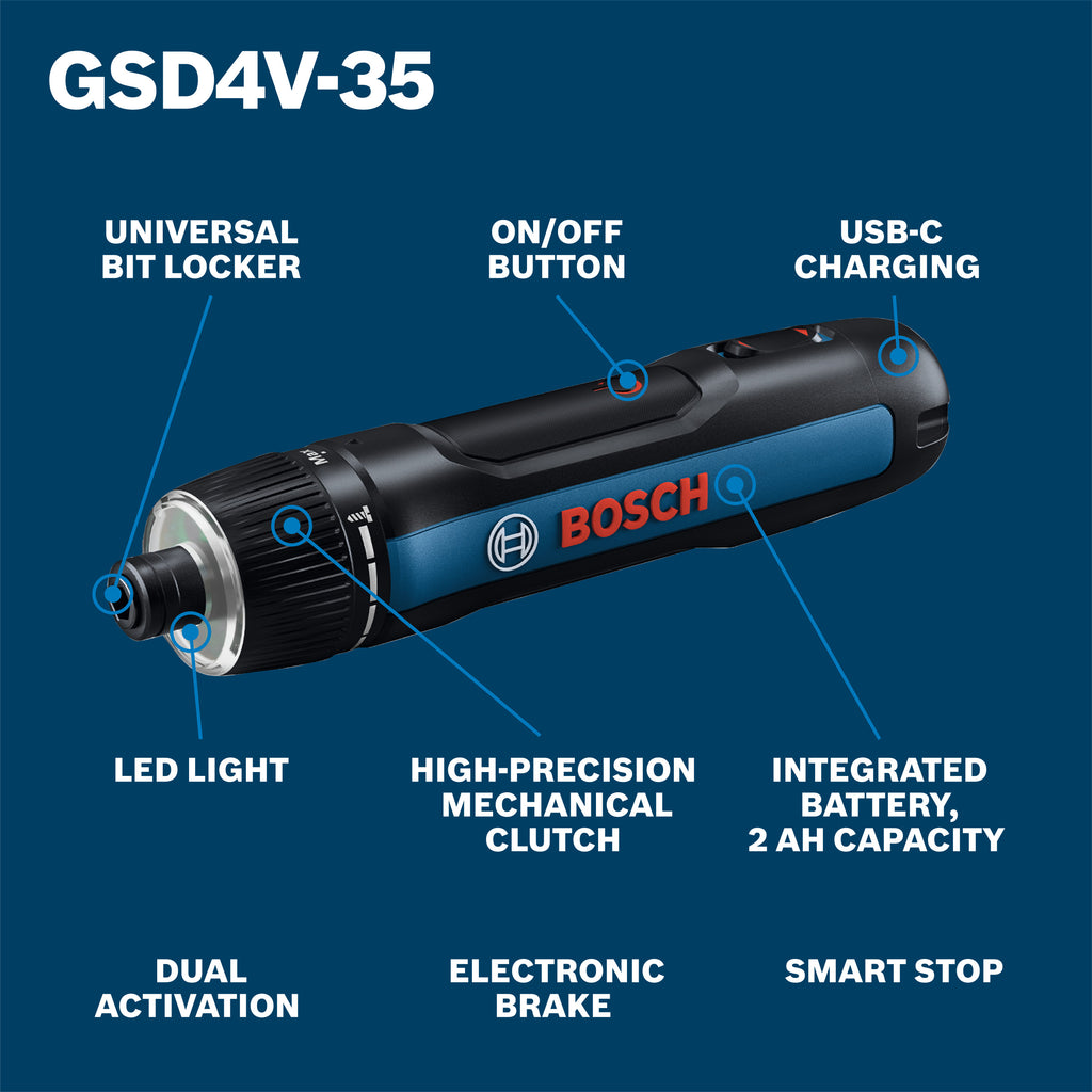 Bosch GSD4V-35 4V Max Rechargeable Screwdriver