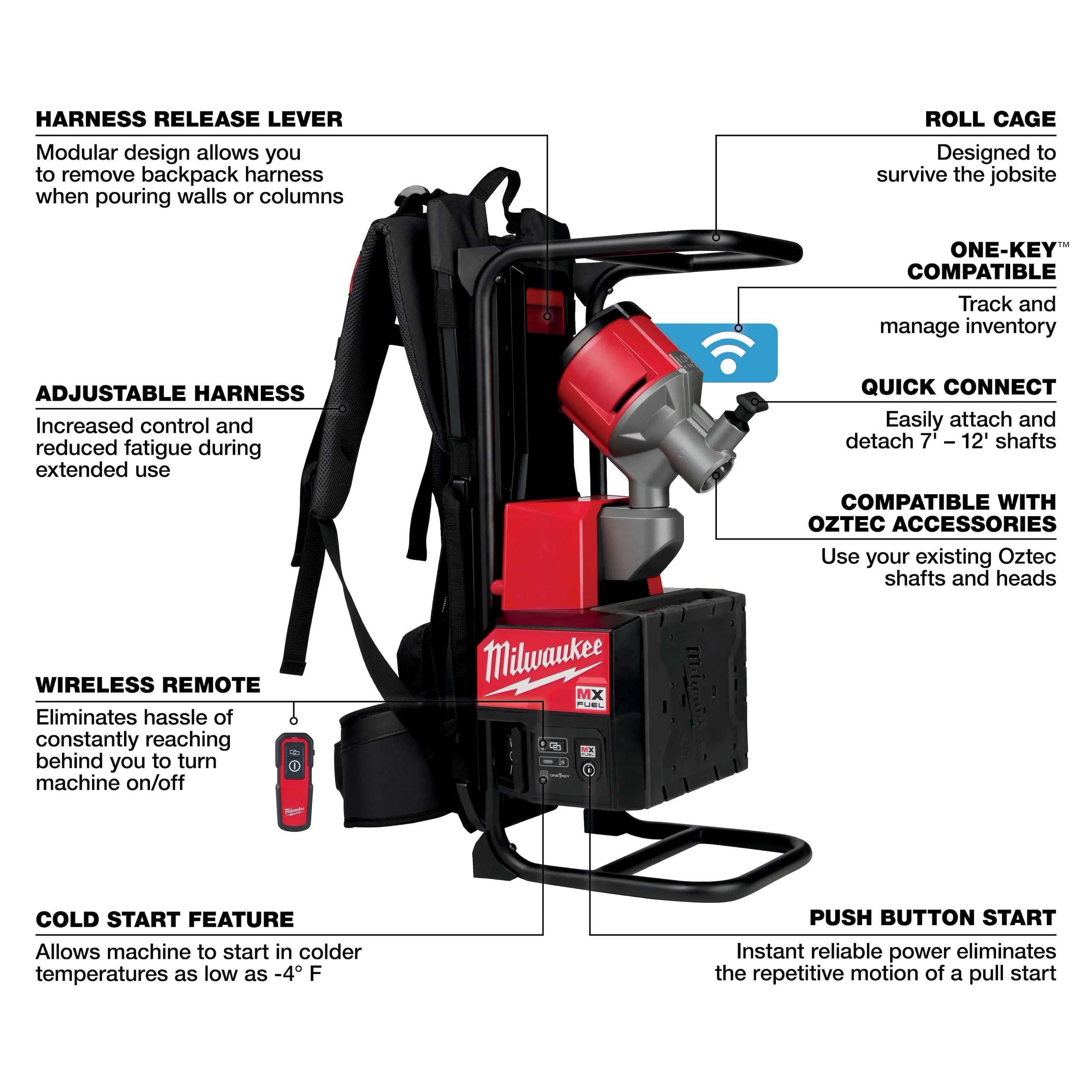 MX FUEL™ Backpack Concrete Vibrator Kit