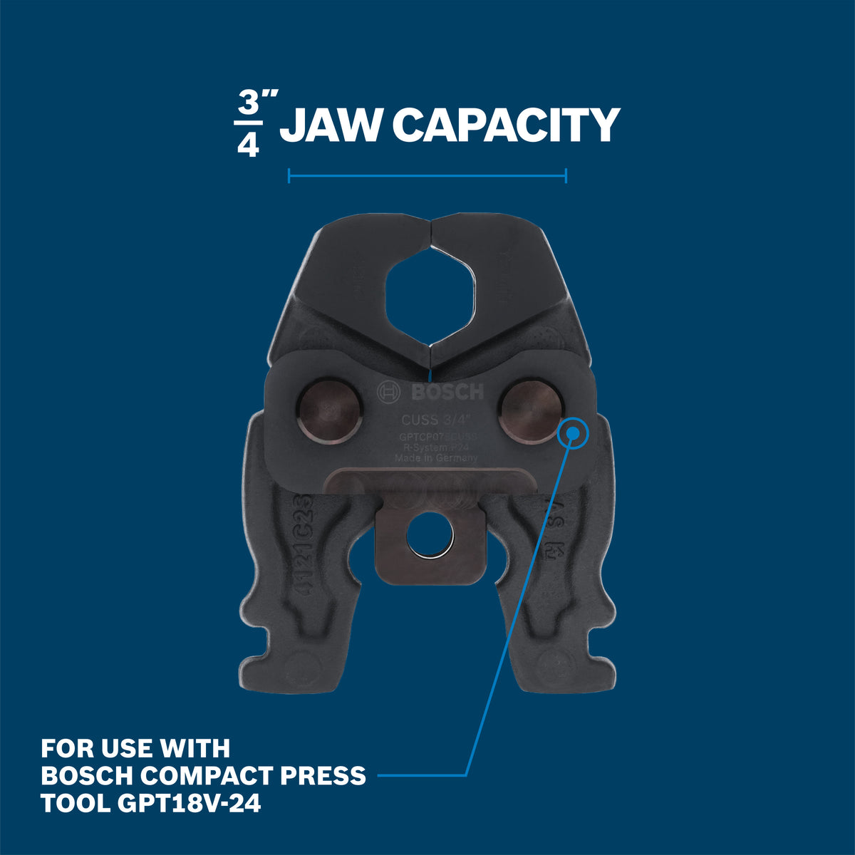 Bosch GPTCP075CUSS ¾ In. Compact Press Jaw