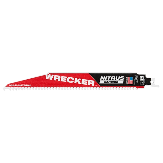 Milwaukee 6" WRECKER with NITRUS Carbide SAWZALL Blade for Multi-Material 5PK | 48-00-5571