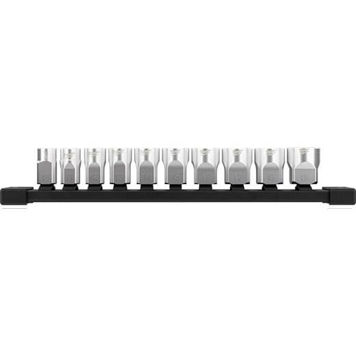 Milwaukee 10-Piece 3/8" Metric Sockets with FOUR FLAT Sides | 48-22-9503