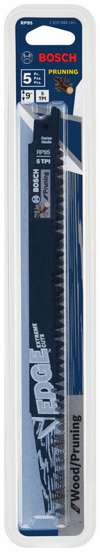 Bosch RP95 5 pc. 9 In. 5 TPI Edge Reciprocating Saw Blades for Pruning