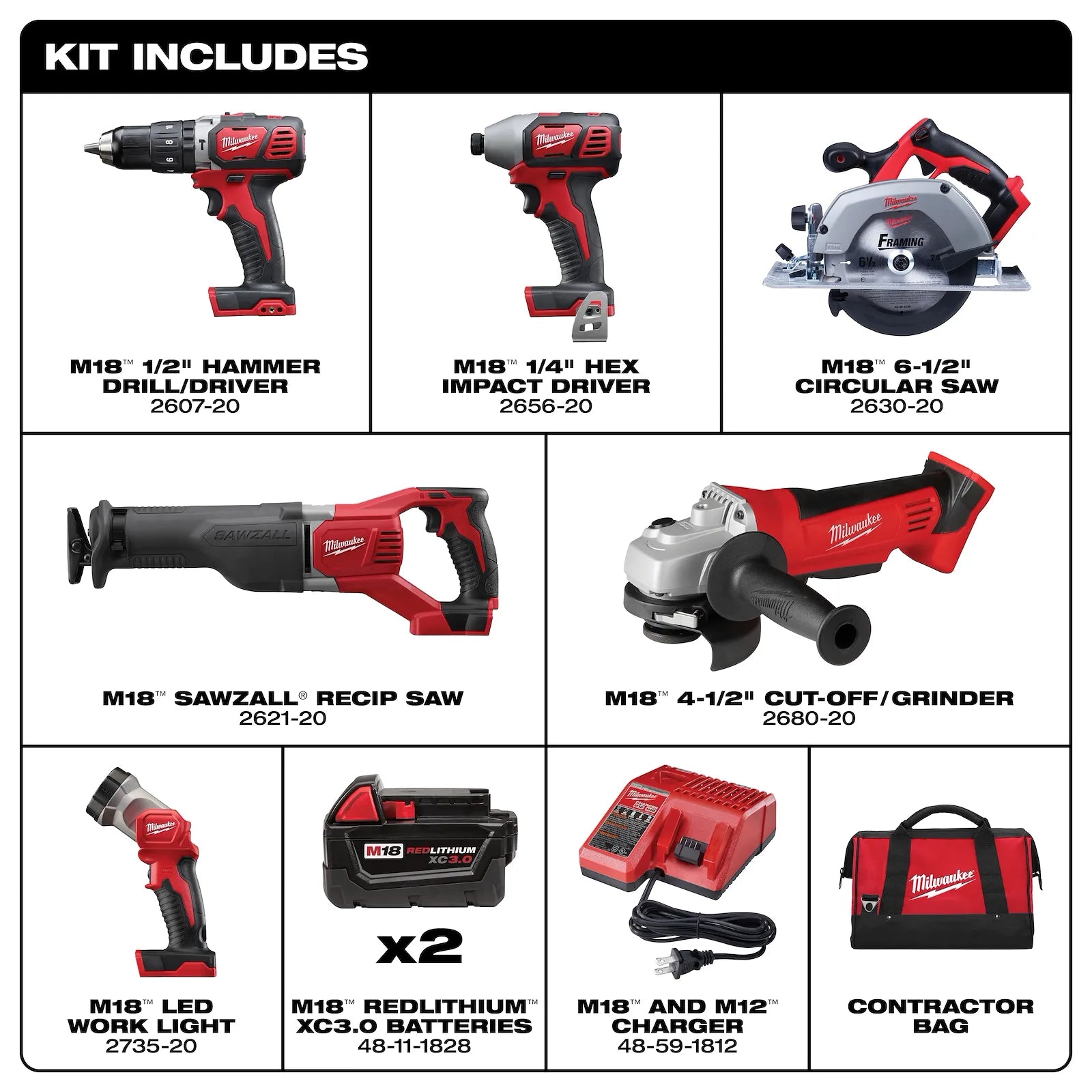 M18™ Cordless 6-Tool Combo Kit