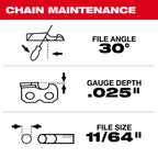 10" 3/8" LOW PROFILE™ Pitch, .043" Gauge Saw Chain - 49-16-2723 - image 4