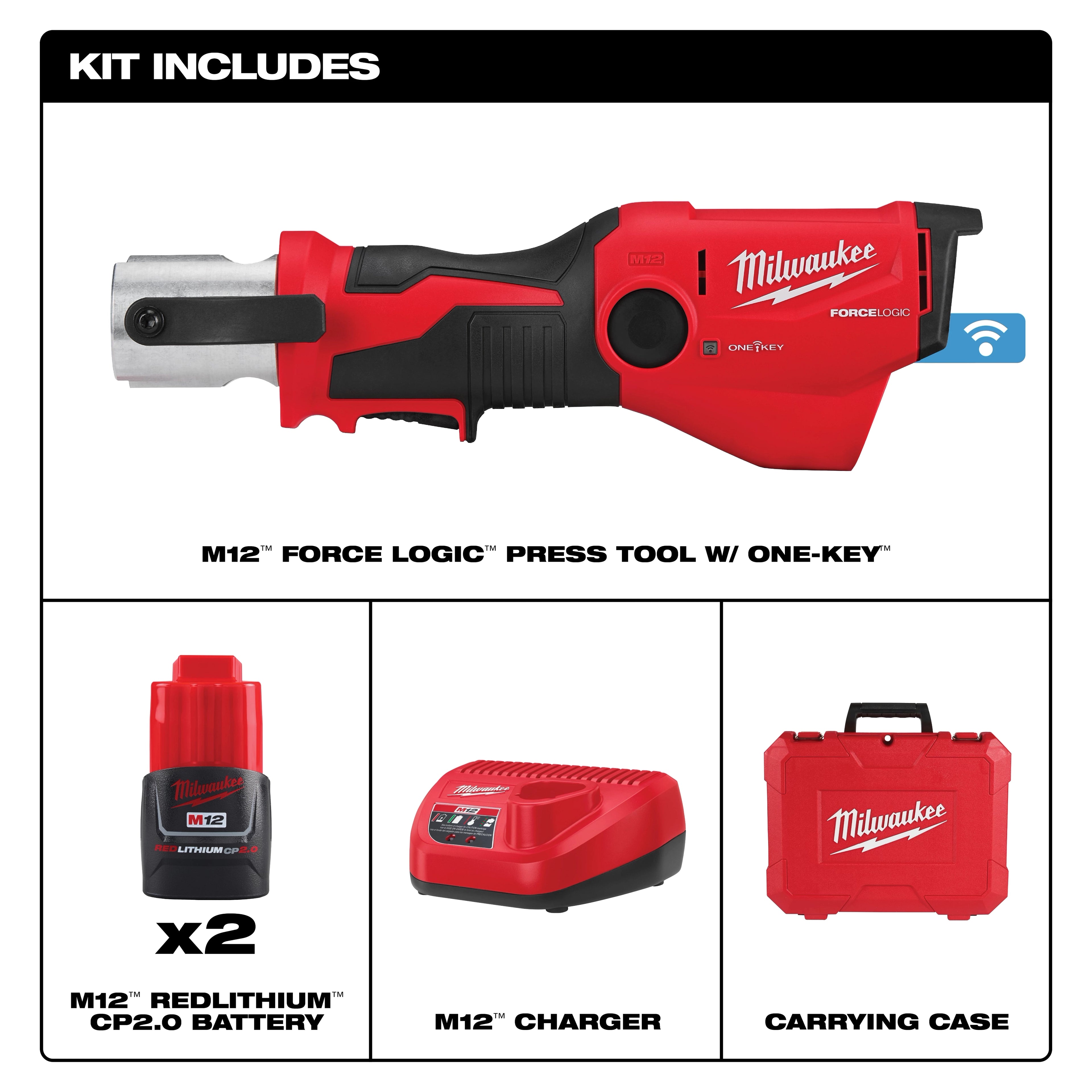 M12™ FORCE LOGIC™ Press Tool Kit w/ ONE-KEY™