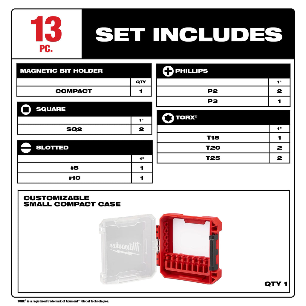 13PC SHOCKWAVE™ Impact Duty Driver Bit Set