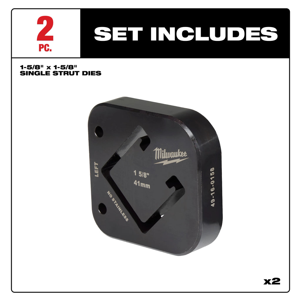 1-5/8" x 1-5/8" Single Strut Shearing Dies